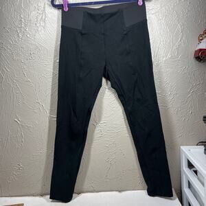 Ann Taylor Womens Black High Elastic Waist Pull On Stretch Leggings Tights Small